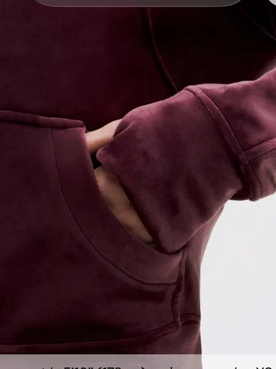 Lululemon Oversized Funnel-neck Half zip scuba velvet garnet red -XL/XXL NWOT - Picture 2 of 14